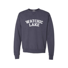 Load image into Gallery viewer, Custom Varsity Lake Pigment Dyed Crew Sweatshirt
